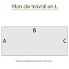 Plan de travail en L sur mesure