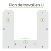 Plan de travail en U sur mesure